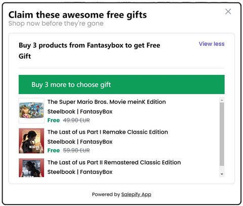 Buy 3 Get 1 Free steelbook