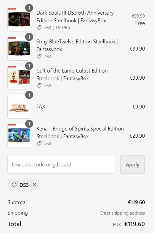 Dark Souls III limited edition free to distribute