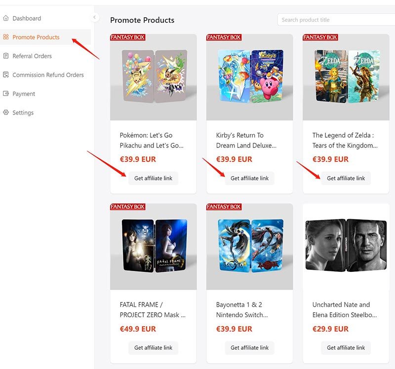 share and earn affiliate program fantasybox
